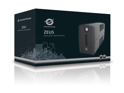 Conceptronic ZEUS02EP UPS Line-interactive 0,85 kVA 480 W 3 AC-uitgang(en)