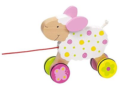 Goki houten trekdier schaap