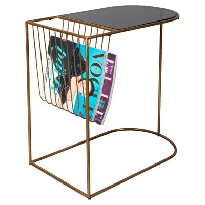 Dutchbone Bijzettafel 'Eileen' met tijdschriftenhouder