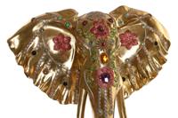 Decoratieve figuren DKD Home Decor Zwart Gouden Olifant Koloniaal 43 x 22 x 55,5 cm - thumbnail