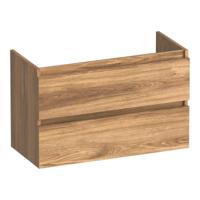 Brauer Joy - Onderkast Ondiep - 80 cm - met 2 Softclose Lades Greeploos en 1 Sifon Uitsparing - Honey - thumbnail