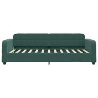 Slaapbank onderschuifbed lades 100x200 cm fluweel donkergroen - thumbnail
