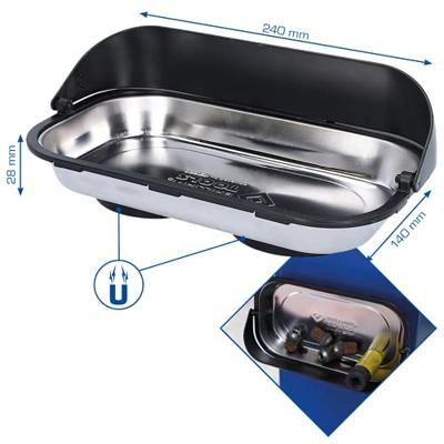 Brilliant Tools BT691166 Magnetisch tablet / schaal van roestvrij staal met opraagramframe 140 x 240 mm