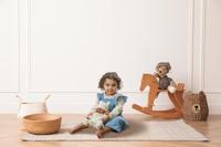 Heless Poppen brei overall ecru, 35-45 cm - thumbnail