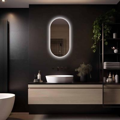 Loxa - Ovale Badkamerspiegel Fiona met led 40x80cm - Dimbaar - Condensvrij vlak - Duurzame kwaliteit - Eenvoudige installatie