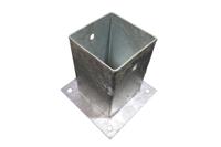 Waelbers paalhouder op plaat 91mm, thermisch verzinkt (fv) - 1 stuk(s) - 428323.99 - thumbnail
