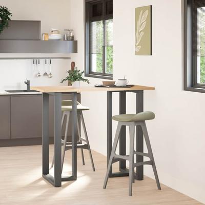 Bartafelpoten 2 st T-vormig 60x35x(110-111) cm staal antraciet