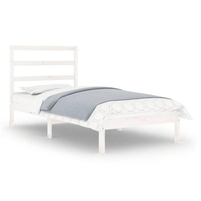 Bedframe massief hout wit 90x190 cm Bedframe massief hout wit 90x190 cm