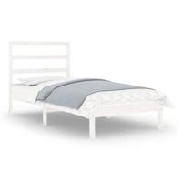 Bedframe massief hout wit 90x190 cm - thumbnail