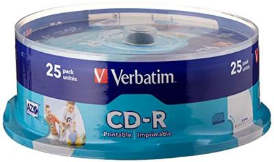 Verbatim 43439 CD-R disc 700 MB 25 stuk(s) Spindel Bedrukbaar