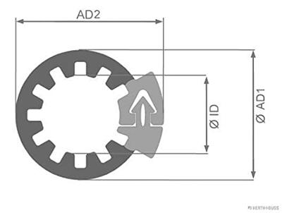 HERTH+BUSS Clipfix spacer h+b inner-d=11,5mm,l=30mm