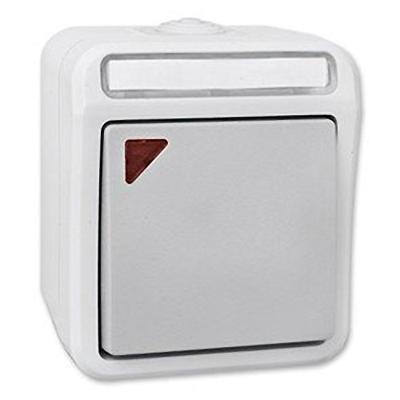 Peranova 102450 Pera Wisselschakelaar spatwaterdicht Lichtgrijs, Donkergrijs 1 stuk(s)