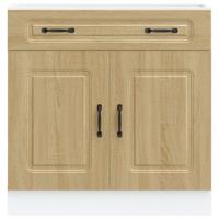 Onderkast Kalmar bewerkt hout sonoma eikenkleurig - thumbnail