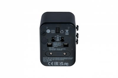 Verbatim UTA-02 Worldwide Travel Adapter + USB-A & USB-C