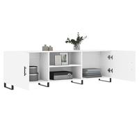 Tv-meubel 150x30x50 cm bewerkt hout wit - thumbnail