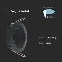 Inbouwspot verstelbaar 50mm rond zwart - 5013310 - thumbnail