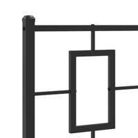 Bedframe met hoofdbord metaal zwart 100x200 cm - thumbnail