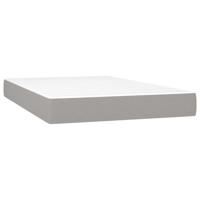 Boxspring met matras stof lichtgrijs 120x200 cm - thumbnail
