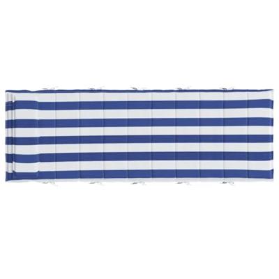 VidaXL Ligbedkussen gestreept 180x60x4 cm oxford stof blauw en wit