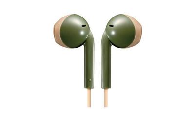 JVC hoofdtelefoon in-ear + microfoon groen-beige HA-F19M JVC hoofdtelefoon in-ear + microfoon groen-beige HA-F19M