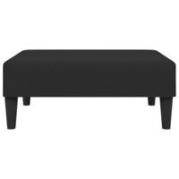 Slaapbank 2-zits met voetenbank fluweel zwart - thumbnail