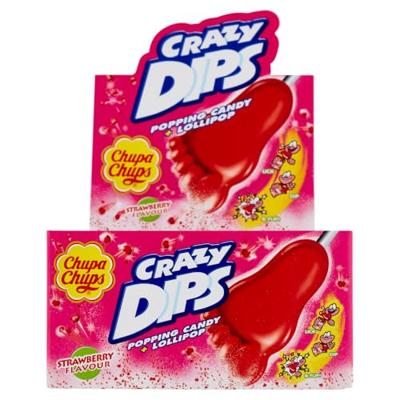 Chupa Chups Chupa crazy dips strawberry (24x 14gr)