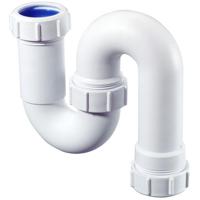 McAlpine S-sifon met klemverbinding 40x40 mm - Wit. Duurzaam PP - thumbnail