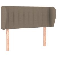Hoofdbord met randen 83x23x78/88 cm stof taupe - thumbnail