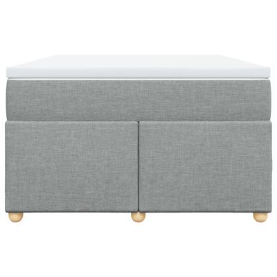Boxspring met matras stof lichtgrijs 120x200 cm