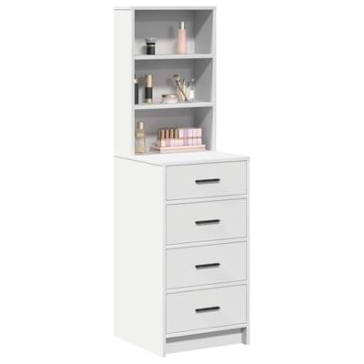 Highboard met lade Wit 40 x 41 x 135 cm Bewerkt hout Highboard met lade Wit 40 x 41 x 135 cm Bewerkt hout