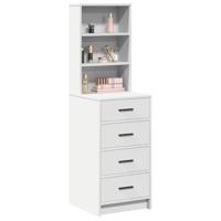 Highboard met lade Wit 40 x 41 x 135 cm Bewerkt hout - thumbnail