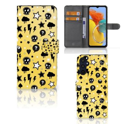 Telefoonhoesje met Naam Samsung Galaxy M14 Punk Geel Telefoonhoesje met Naam Samsung Galaxy M14 Punk Geel