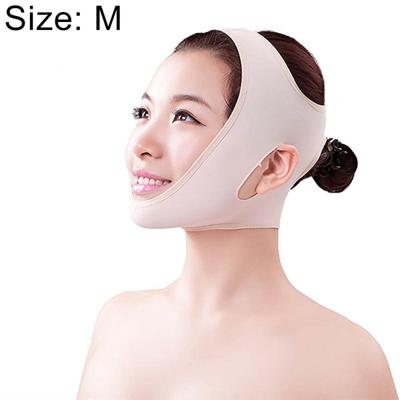 Lycra vleeskleur ademend huidverzorging en lift verminderen dubbele kin masker gezicht gordel grootte: M