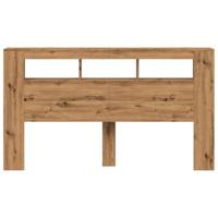 Hoofdeinde met LED 180x18,5x103,5 cm hout artisanaal eikenkleur - thumbnail