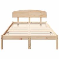 Bedframe met hoofdeinde Bruin 120 x 190 cm Massief grenenhout - thumbnail