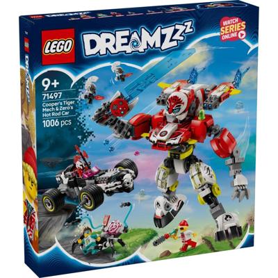 LEGO DREAMZzz Coopers tijgermecha en Zero's hot rod auto 71497