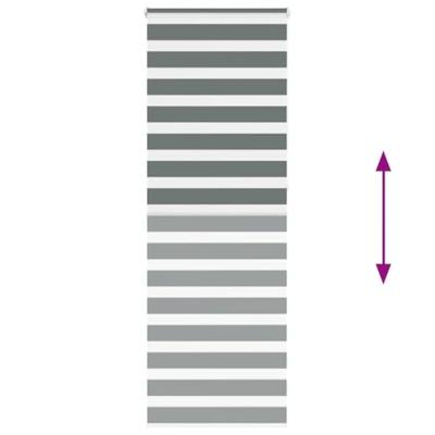 Zebra rolgordijn 80x230 cm stofbreedte 75,9 cm donkergrijs