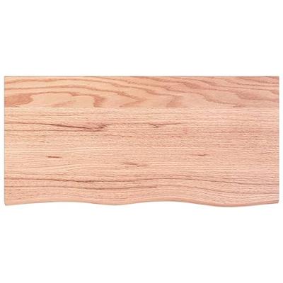 Wandschap 100x50x2 cm behandeld massief eikenhout lichtbruin