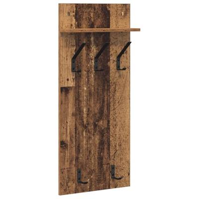 Wandgemonteerde kapstok Oud hout 90 x 40 x 10 cm Bewerkt hout
