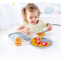 Hape Wafelijzer van hout, wit met accessoires - thumbnail