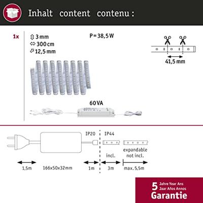 Paulmann MaxLED 1000 70670 LED-strip basisset Met connector (male) 24 V 3 m Warmwit 1 stuk(s)