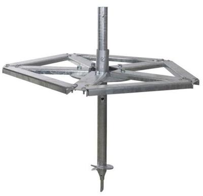 Grond ankerset voor paalborstel maxi