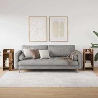 Bijzettafels 2 st met plank 25,5x27x60 cm oud houtkleurig - thumbnail