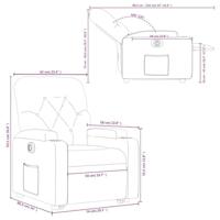 Sta-op-stoel elektrisch stof donkerbruin - thumbnail