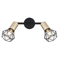 Globo PlafondlampXara I zwart met goud - 54802S-2AB - thumbnail
