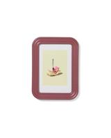 HEMA Fotolijst 10x15cm hout ribbelrand (bordeauxrood) - thumbnail