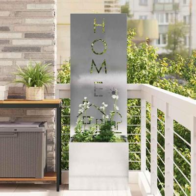 VidaXL Tuin privacy screen fretwerk zilver 50 x 140 cm roestvrij staal