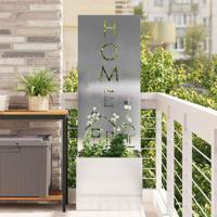 VidaXL Tuin privacy screen fretwerk zilver 50 x 140 cm roestvrij staal - thumbnail