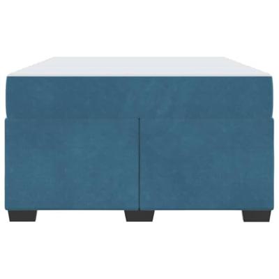 Bedframe met matras met matras Donkerblauw 120 x 190 cm Fluweel