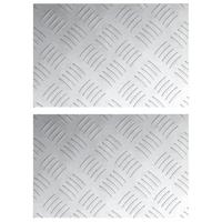 VidaXL Trap tread rechthoekig 2 pcs zilver 30 x 20 cm aluminium - thumbnail